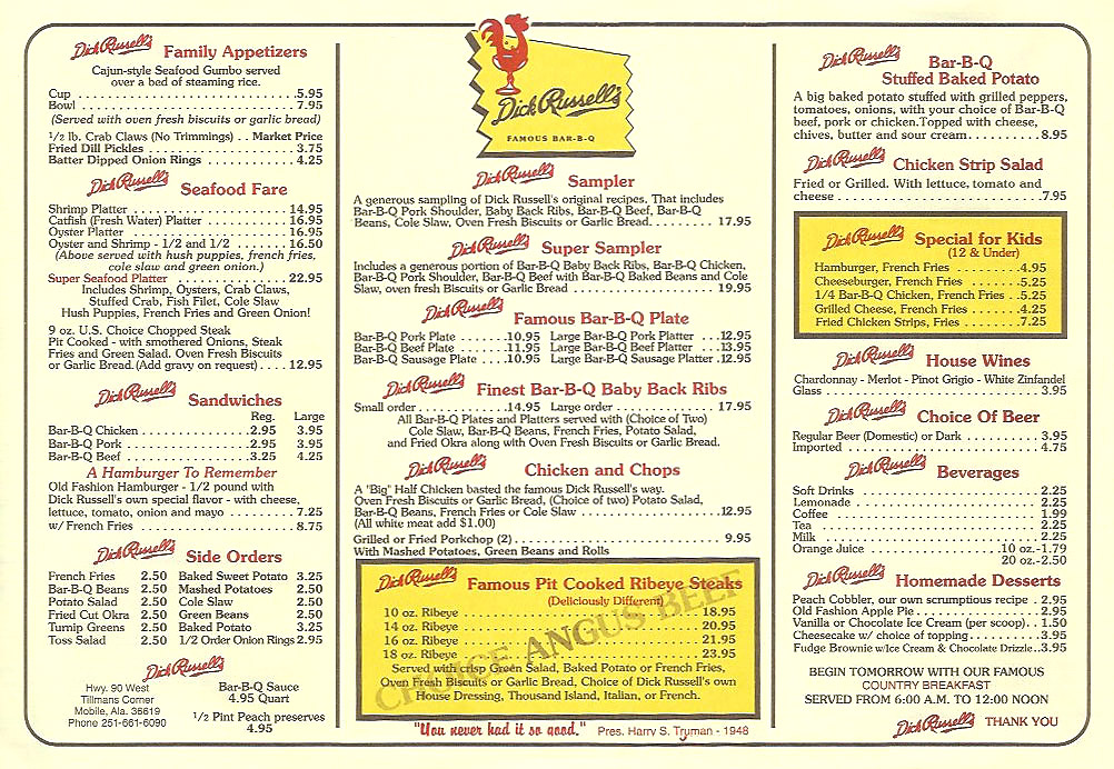 Paradise Cafe Dinner Menu Paradise Cafe Dinner Menu